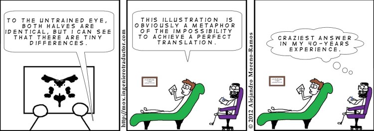 Rorschach tests are not useful for translators